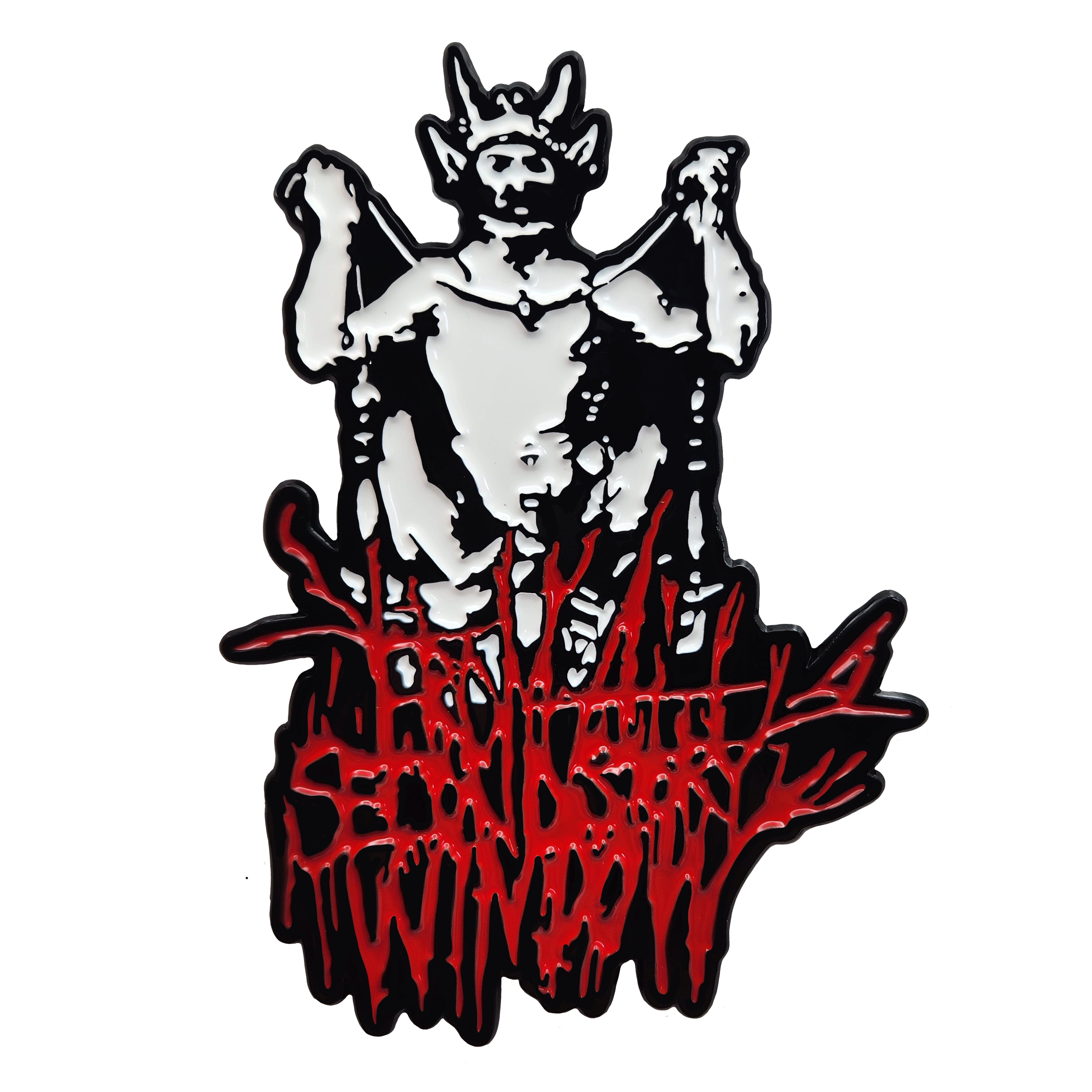 Window Devil In House From a Second Story Window -